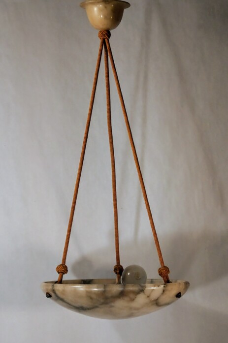 kleine  schöne Alabasterleuchte l 75 d 35 1930