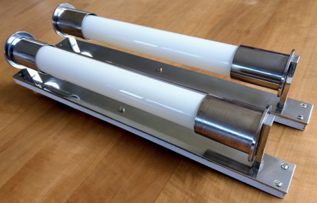 paar bauhaus appliquen soffiten chrom 1930 industrie 