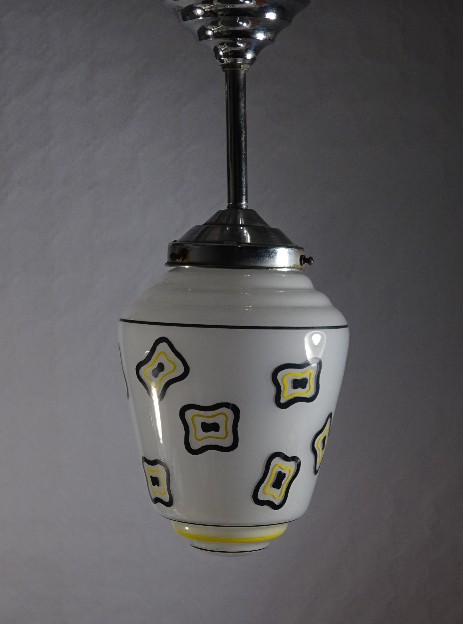 „jean arp“- deckenleuchte aus glas um 1945 / 1950