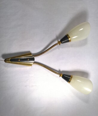 typical fifties sconce wall lamp flexarm brass 1950 design