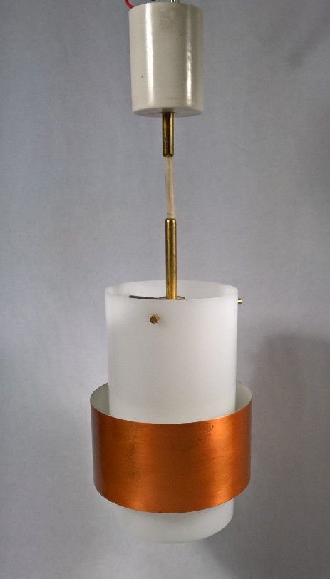 fifties korridorleuchte ganglampe plexitubus mit kupferring