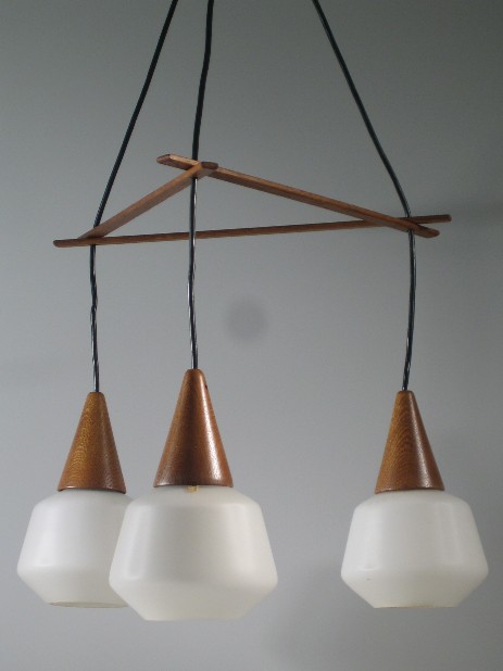 östen kristiansson dänemark dreiflammige glas hängeleuchte um 1955