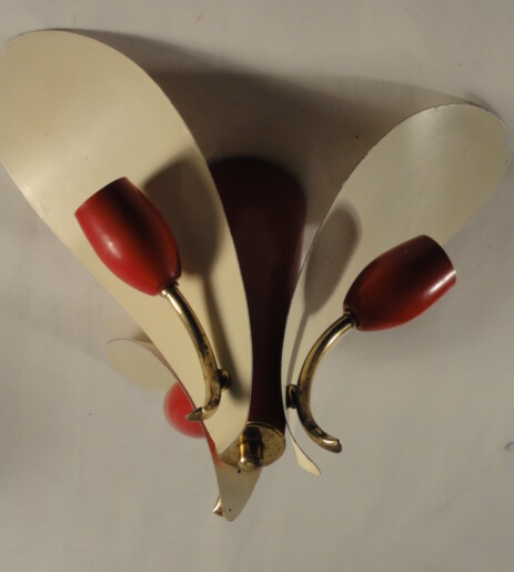 fifties design flower ceiling lamp romantic  um 1950