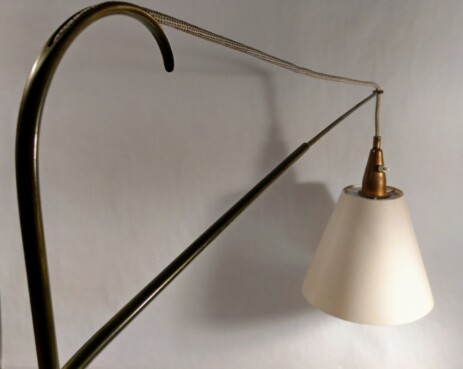 fiftes ausziehbare Wandleuchte Messing Gegengewicht Italien 1950 