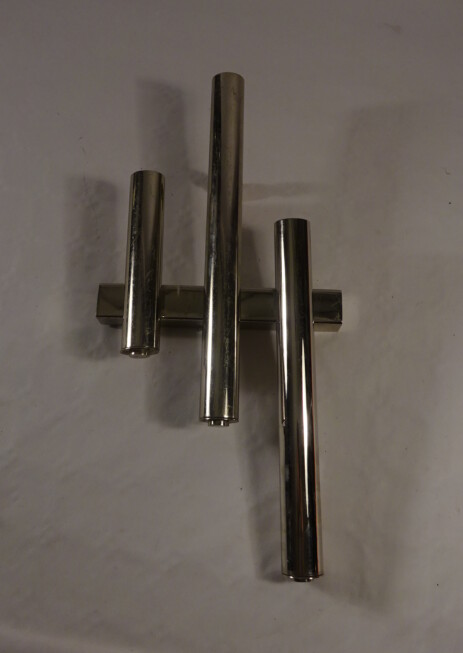 dreiteilige chromröhren applique um 1960