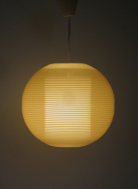 plastik mond-leuchte gelb ca 1965