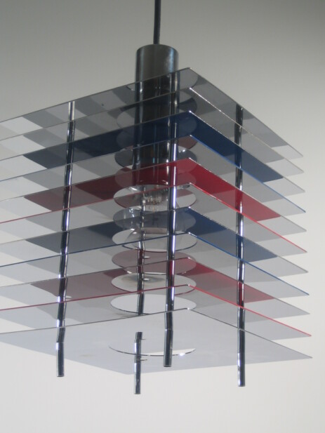 futuristische „plattenbau“-leuchte im stil von verner panton, ca 1970