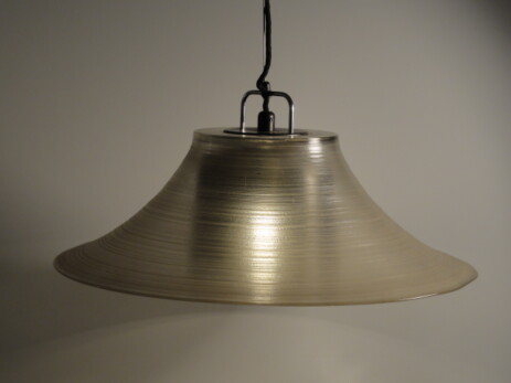 Massive Glas deckenleuchte aus den 70er Jahren Dänemark