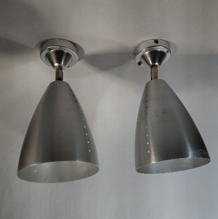 Paar Raak Spots Aluminium 1960 