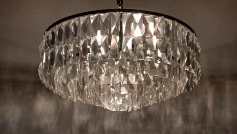 grosser kristalllüster verm kalmar d50 1960 design