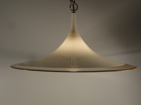 effetre international murano, ca 1970, weisses streifenmuster