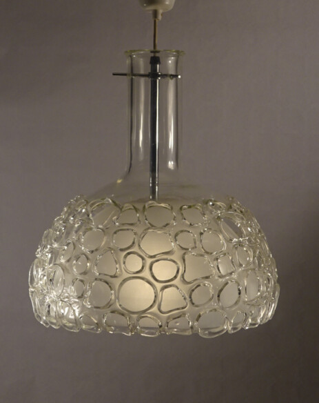 durchbrochene fällander glas deckenleuchte 60erjahre