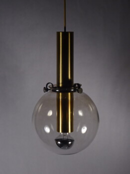 getönte kugelleuchte Fällander Glas Messing 1970