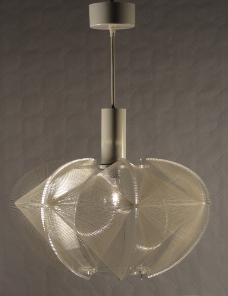 wirkungsvolle gespinst deckenleuchte 70erjahre