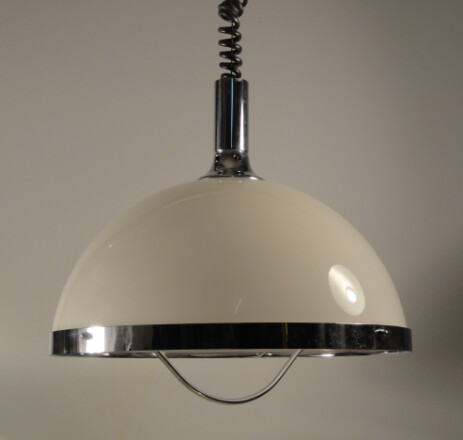 schwere i guzzini plexiglas halbkugel auszugleuchte um 1975