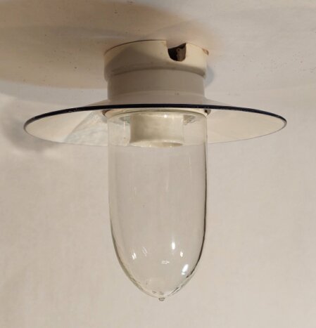 gerade porzellan stallleuchte kellerleuchte um 1910 1920