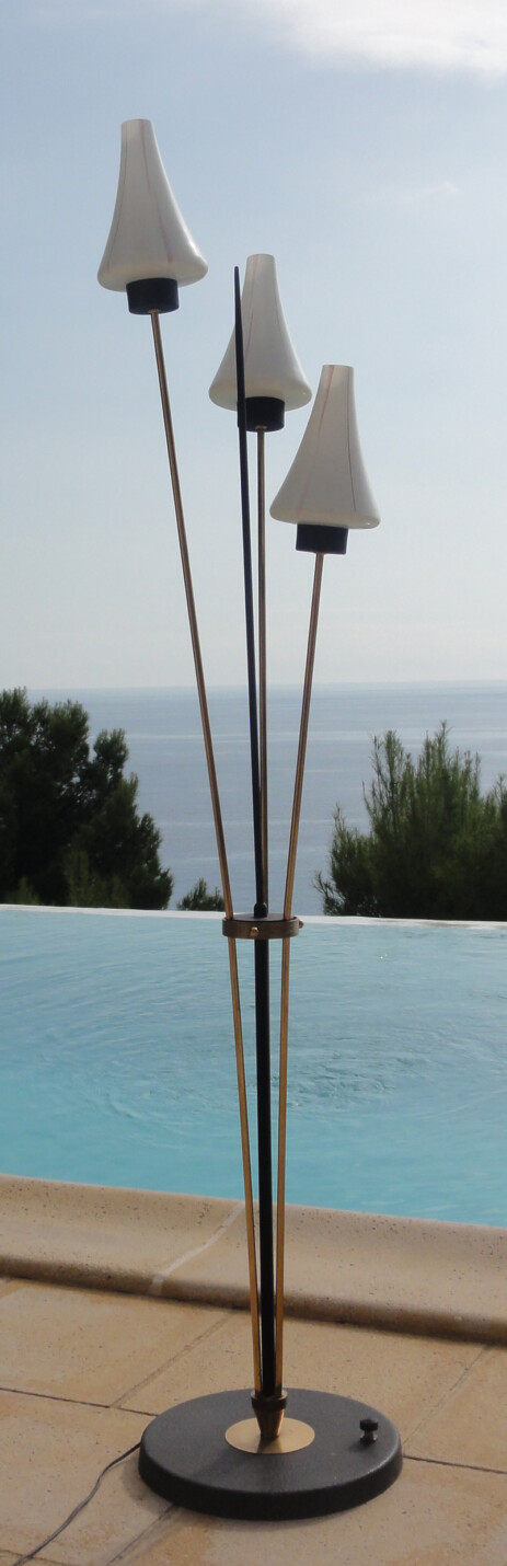 romantische französische stehleuchte aus den 50s