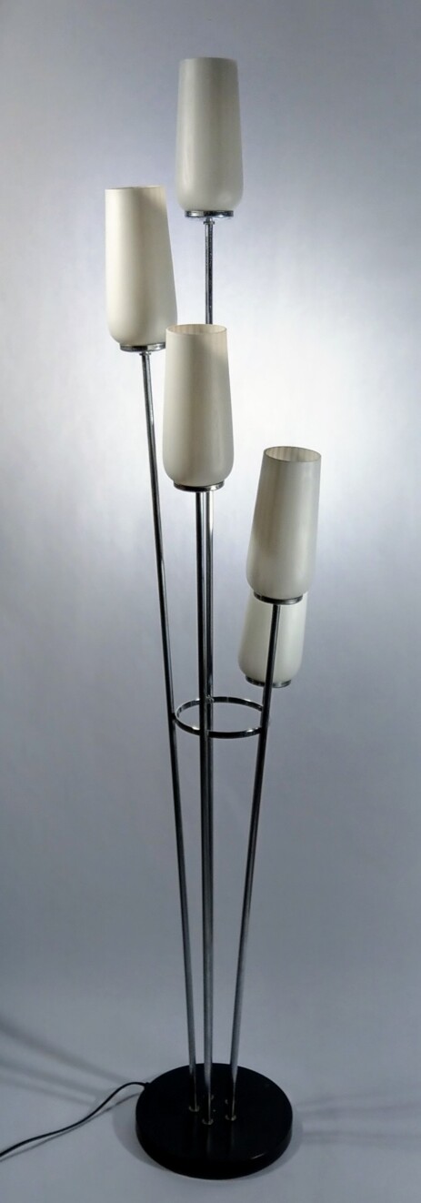 50s 60sdesign stehleuchte blumenstrauss 5strahlig 