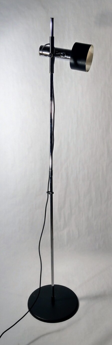 S 60 70 schwarze spotstange spotleuchte sixties verstellbar 