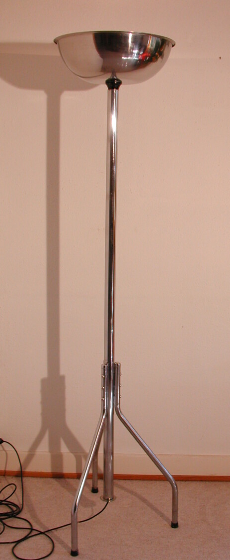 deckenfluter aus chromstahl und aluminium, 40er 50erjahre