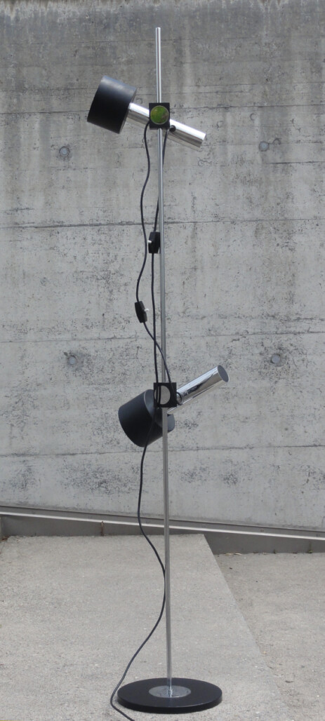 hocheleganter schwarzer doppelspot um 1965