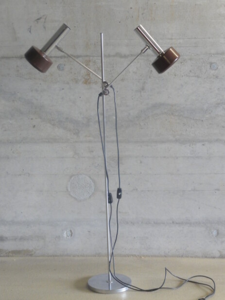 ausgefallener doppelspot mit 2 langen armen, ca 1970