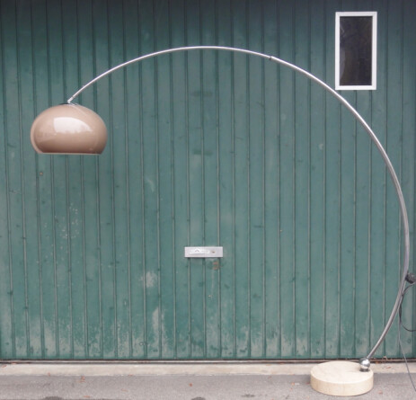 big original bow lamp marble stand and plexi reflector seventies 