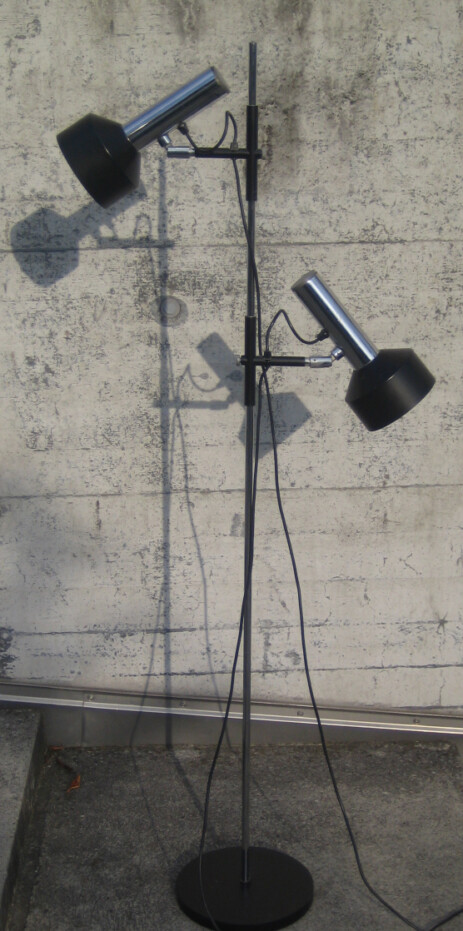 doppelspot stehleuchte mit reflektorschalter um 1965