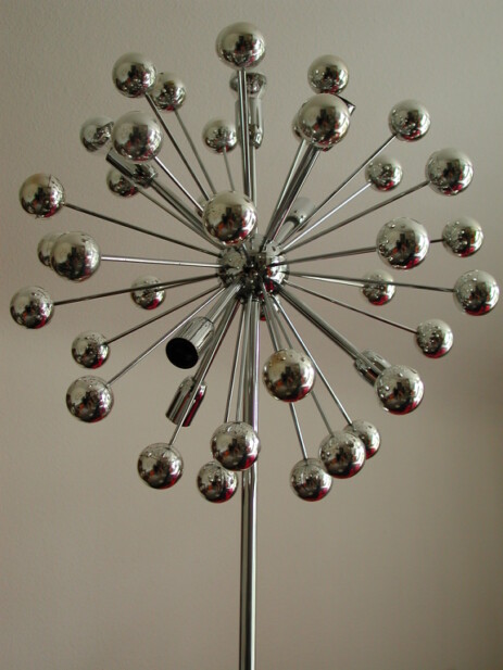 “sputnik“-stehleuchte, 70erjahre, original