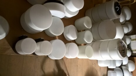 60erjahre deckenleiuchten opalglas rund und eckig