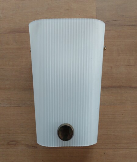 gerippte plexiglasapplique wandleuchte 1950 fifties 