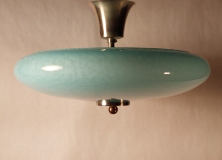wolkig-blaue art déco deckenschale deckenlampe um 1930